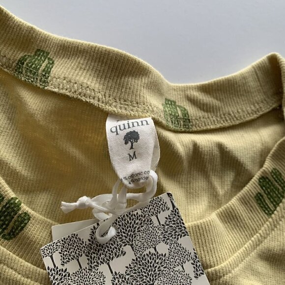 Kate Quinn Organics Women Thin Rib Moss Cactus Womens Basic Tee M Medium - Picture 3 of 6